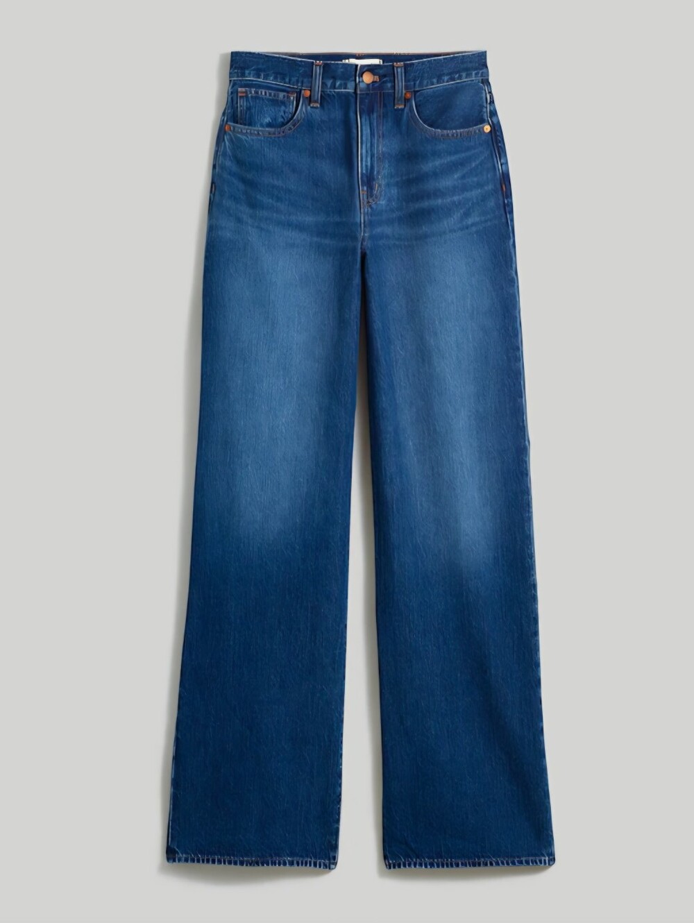 Madewell Superwide-Leg Jeans Size 28 High Rise Wide Leg Blue Denim